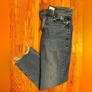 High Waisted Straight Crop Loft Jeans, size 25